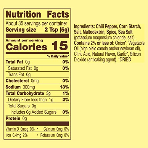 Old El Paso Taco Seasoning, 25% Less Sodium, Large Size, 6.25 oz | 25% Less Sodium Vs. Original, Large Canister for Batch Cooking, Seasons Tacos, Soups & Dips