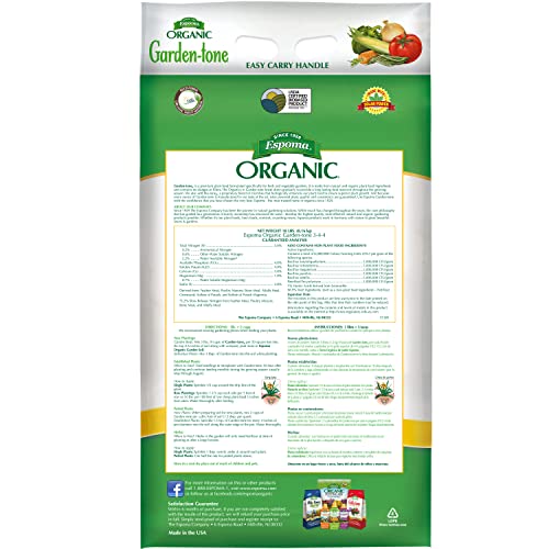 Espoma Organic Garden-Tone 3-4-4 Organic Fertilizer for Cool & Warm Season Vegetables and Herbs. Grow an Abundant Harvest of Nutritious and