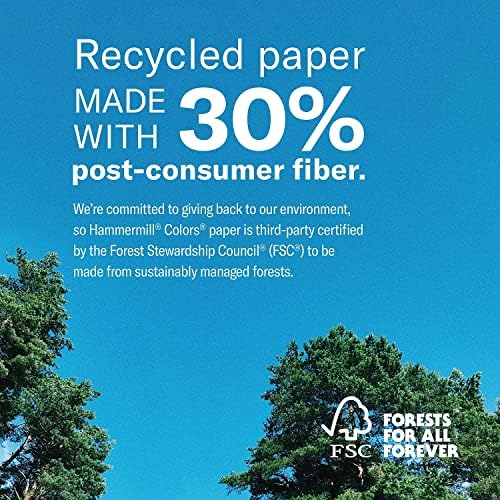 Hammermill 103168 Recycled Colored Paper, 20lb, 8-1/2 x 11, Goldenrod, 500 Sheets/Ream