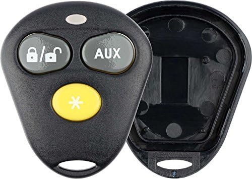 KeylessOption Keyless Entry Remote Control Starter Car Key Fob Case Shell Outer Cover 2 Button Pads for Viper Aftermarket Alarm (Pack of 2)