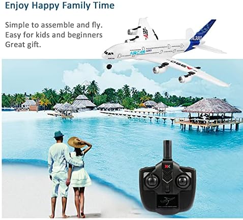 GoolRC RC Airplane, WLtoys XK A120 A380 Aircar Model Plane, 3CH 2.4G Remote Control Airplane, EPP Fixed-Wing RC Aircraft RTF Toy for Adults