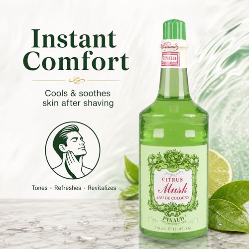 Clubman Pinaud Citrus Musk Cologne, Cools and Tones Skin After Shaving, 12.5 oz