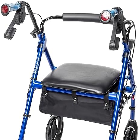 Drive Medical Hugo Elite Rollator Walker with Seat and Basket