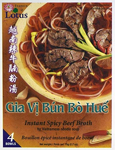Essence of Lotus Instant Spicy Beef Pho Soup Mix — Ready-to-Eat Flavorful, Restaurant-Quality Pho broth, Made in the US (Spicy Beef Soup Mix, 1-Pack) | Ready-to-Eat, broth