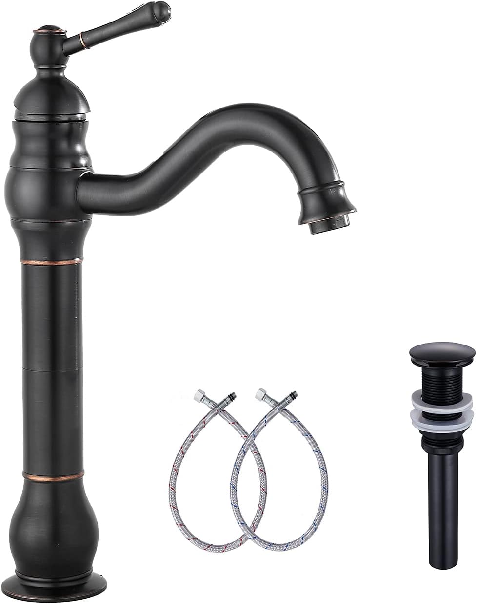 Oil Rubbed Bronze Bathroom Faucet Single Handle One Hole
