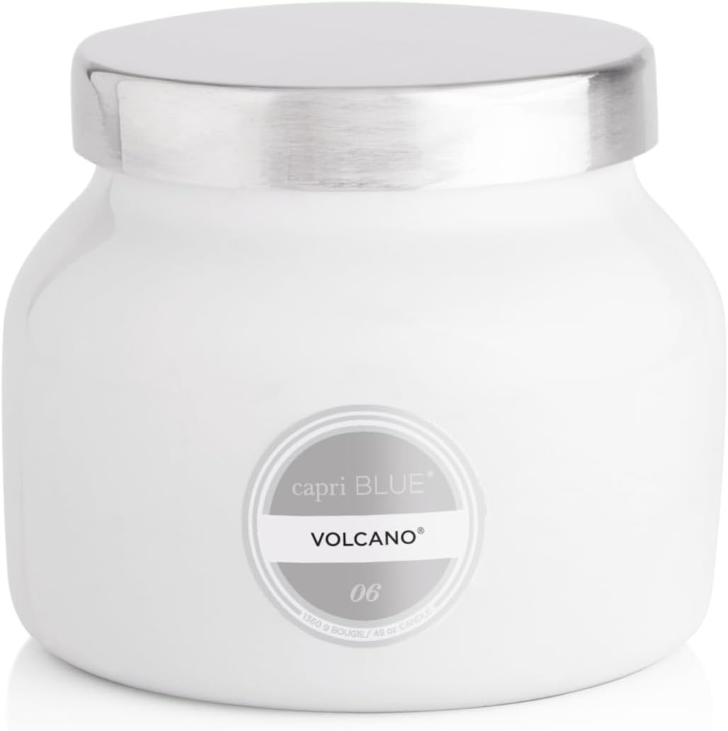 Capri Blue Volcano Scented Candles - Luxury Glass Jar Candles for Home Scented with Tropical Fruit & Sugared Citrus - Soy Wax Blend - Blue Color (19 oz)