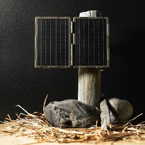Tactacam Reveal Folding Solar Panel, 7.2W, Built-in Battery | 12V/2A output, stores energy for overnight and cloudy-day use, folds flat for transport