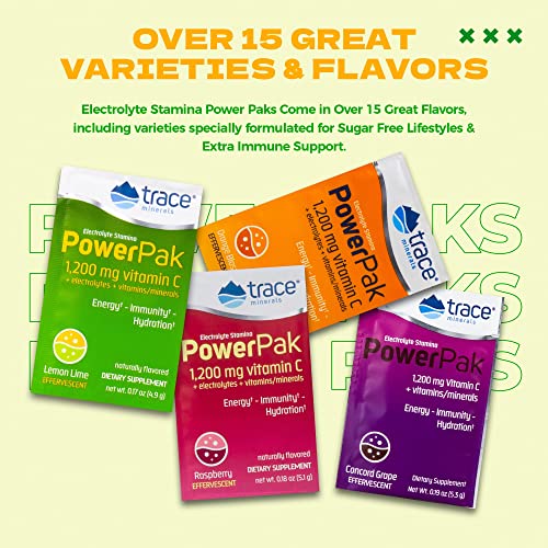Trace Minerals Power Pak Electrolyte Drink Mix, Lemon Lime, 30 Packets | 1