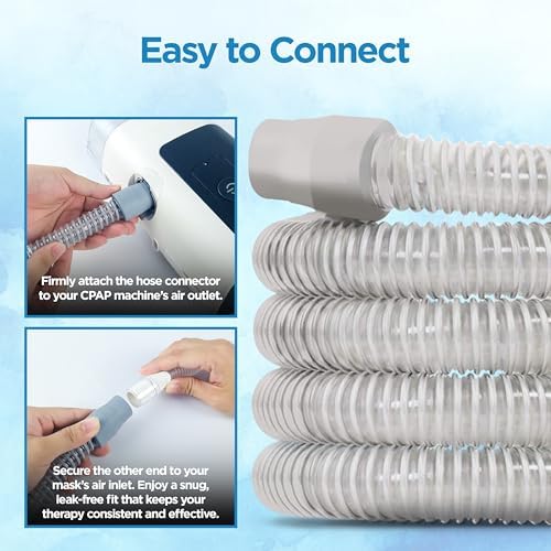 resplabs CPAP Hose | Perfect Fit Replacement Tubing for All CPAP Machines | 6ft Standard 22mm, Gray