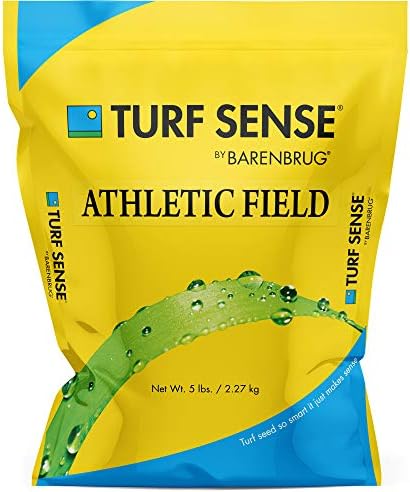 Barenbrug 25626 Turf Sense Athletic Field Grass Seed Grows in Areas of Sun and Partial Shade, 25 LB Bag