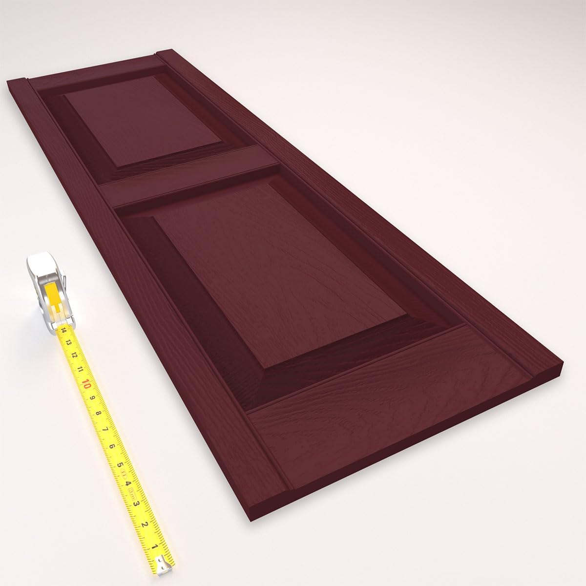 Ekena Millwork Lifetime Vinyl LP2S14X06300BL Standard Two Equal Panel Vinyls, Raised Panel Vinyl Shutters, w/Installation Shutter-Lok's & Matching Screws (Per Pair), 14.75"W x 63"H, Black