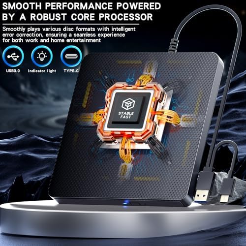 External Blu ray Drives Player Read/Write Compatible Bluray Burner USB 3.0 / Type-C BD/DVD/CD Burner Blu ray Player for pc