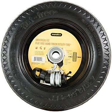 Marathon Industries 00210 Universal Fit, Flat Free, Hand Truck/All Purpose Utility Tire