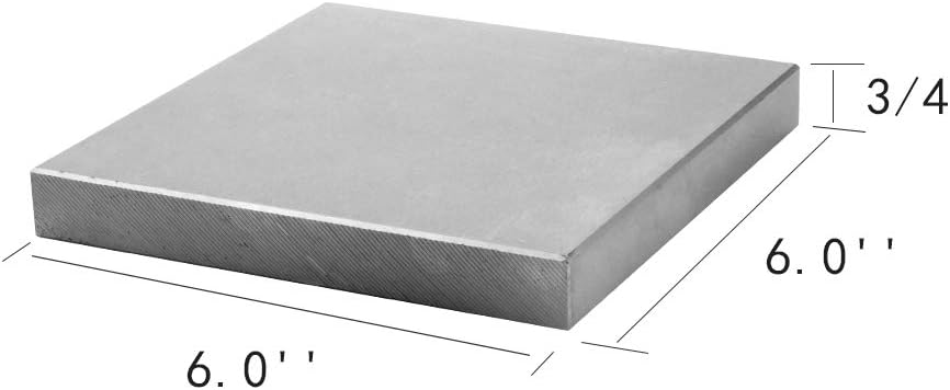 Oudtinx Steel Bench Block 6"x6" Flat Anvil Jewelers Tool Metal Bench Block
