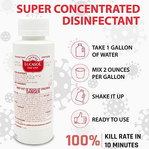Lucasol One Step Hospital Grade Disinfectant Concentrate Surface Cleaner
