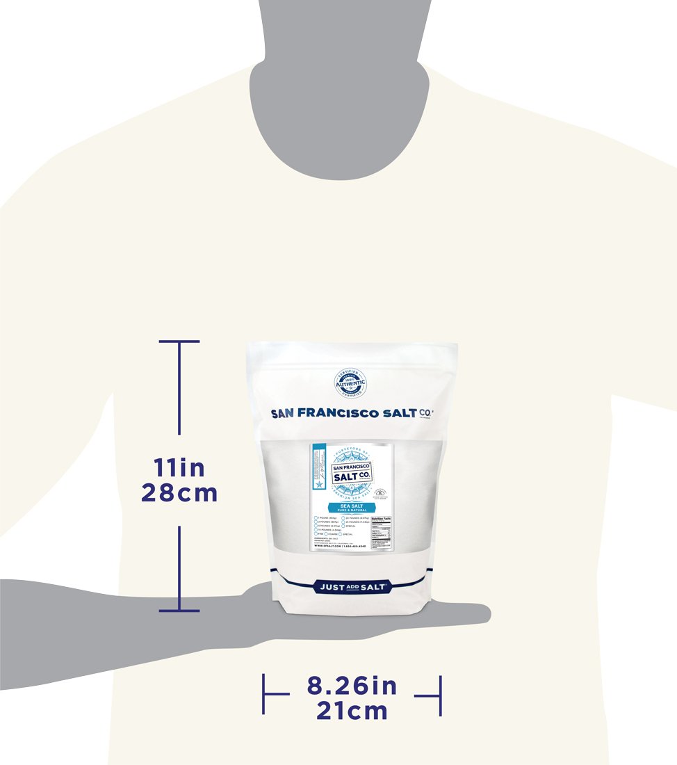 Pacific Sea Salt - 5 lbs. Bulk Medium Coarse Grain by San Francisco Salt Company