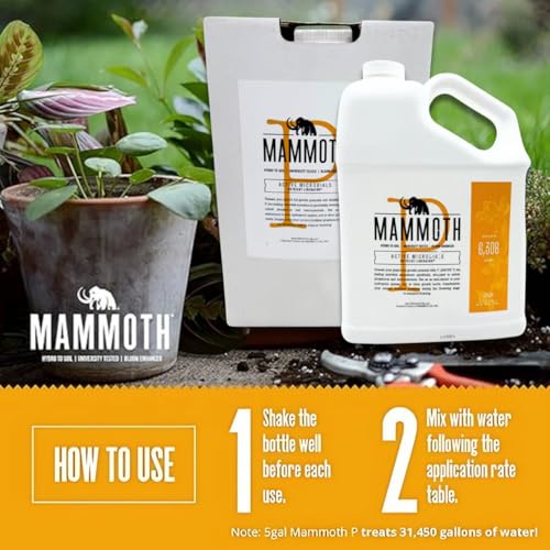 Mammoth Organic Bloom Booster | Mammoth P Organic Fertilizer Microbial Inoculant | 16% Proven Increase in Yield (250 ml)