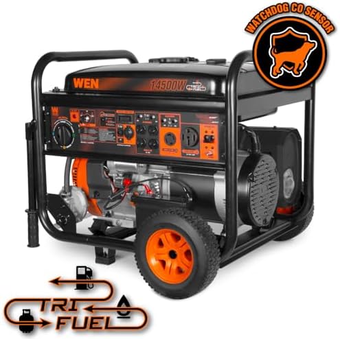 WEN 11,000-Watt 120V/240V Dual Fuel Portable Generator with Wheel Kit and Electric Start (DF1100T)