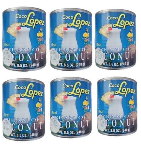 Coco Lopez coconut cream 6 cans 8.5 onz
