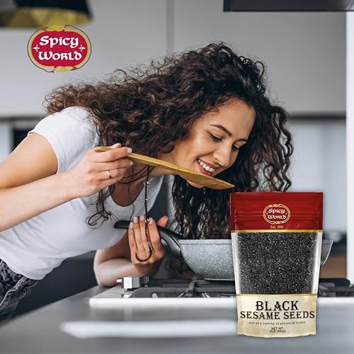 Raw Black Sesame Seeds 3 LB Bag - Natural - By Spicy World