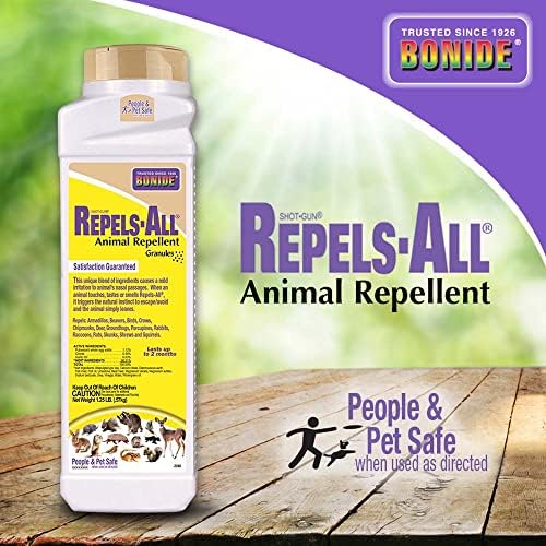 Bonide Repels-All Animal Repellent Granules, 6 lbs. | Ready-to-Use Deer & Rabbit Repellent, Deter Pests from Lawn & Garden