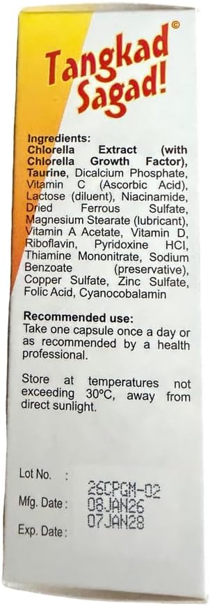 Cherifer PGM 10-22 Capsules with Zinc for Teenagers with Chlorella Growth Factor,and Taurine 30 Capsules