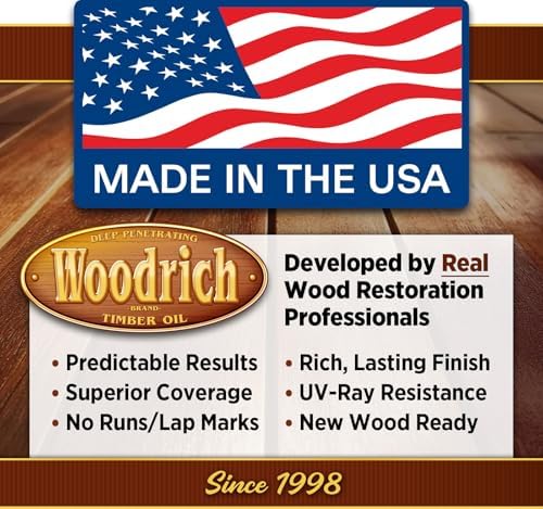 Timber Oil Deep Penetrating Stain for Wood Decks, Fences, Siding, and Log Cabins - 1 Gallon, Western Cedar (Covers 150 sq. ft.)
