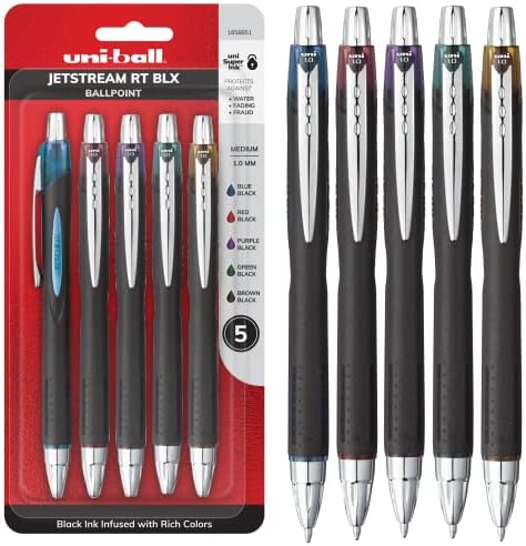uniball™ Jetstream RT Ballpoint Pens, Black, 1.0mm Medium Point, 12 Count