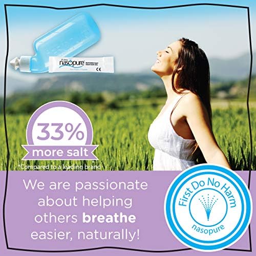 DR HANA'S NASOPURE Nasal Wash, “The Nicer Neti Pot” Little Sampler Sinus Wash Kit, Comfortable Rinse, 4 Oz