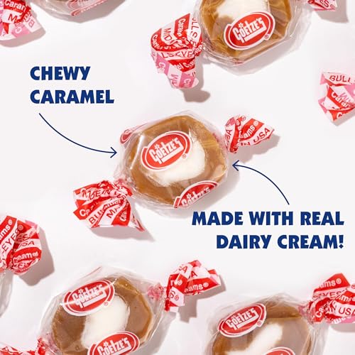 Goetze's Candy Classic Vanilla Caramel Creams, 5 lb Bulk Bag | Individually Wrapped Chewy Caramel & Vanilla Cream Treats, Fresh from the Factory