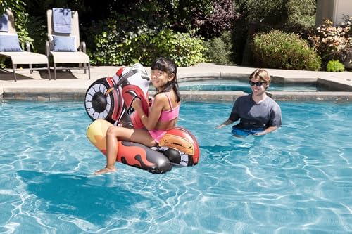 Poolmaster Inflatable Swimming Pool Float Rider Pool Toy for Kids, Motorcycle