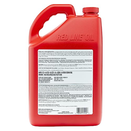 Red Line 21405 15W40 Synthetic Diesel Motor Oil - 1 Gallon (4 Pack)