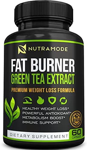 Premium Green Tea Extract Fat Burner Supplement with EGCG-Natural Appetite Suppressant-Healthy Weight Loss Diet Pills that Work Fast for Women and