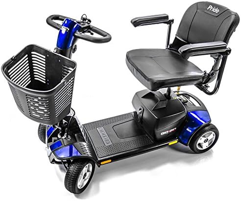 Pride Mobility S74 Go-Go Sport 4-Wheel Electric Mobility Scooter for Adults with Free Challenger Mobility Accessory