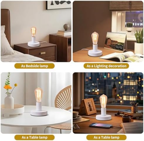 Industrial Table Lamp Base E26/E27 Ceramic Base Holder