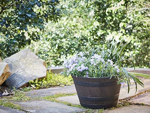 Southern Patio Whiskey Barrel Planter, Kentucky Walnut