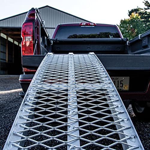 Single Folding XL Aluminum Truck, UTV/ATV, Motorcycle Loading Arch Ramp, 750lb Capacity