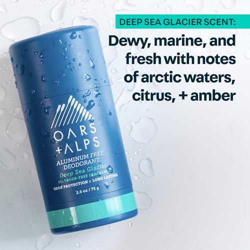 Oars + Alps Aluminum Free Men's Deodorant, Clear + No Residue, 2pk, 2.6oz