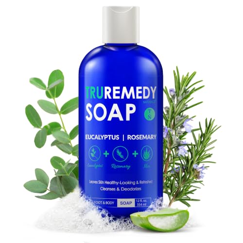 Truremedy Naturals 12 oz Tea Tree Oil Body Wash - Invigorating Tea Tree Soap with Peppermint, Aloe, Eucalyptus, Coconut and Olive Oil - Refreshing Body Wash for Men and Women - Shower Gel Cleanser