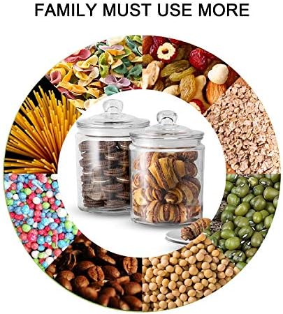 Maredash Glass Jars 64 oz,Candy Jar with Lid For Household 3 Pack