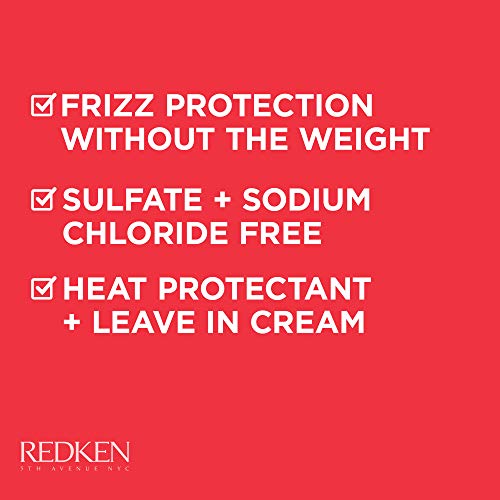 Redken Frizz Dismiss Rebel Tame Heat Protective Leave-In Cream For Frizzy Hair - Protects Hair Against Frizz