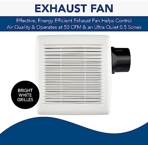 Broan-NuTone Bathroom Exhaust Fan, Easy Install, Powerful 110 CFM, Quiet 1.0 Sones, Energy Star