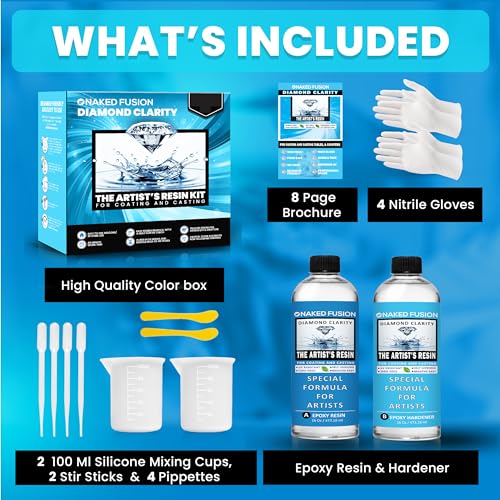 Epoxy Resin Art Resin Crystal Clear Formula -2 Gallon Kit -The Artist's Resin for Coating, Casting, Resin Art, Geodes, Tabletop, Bar Top