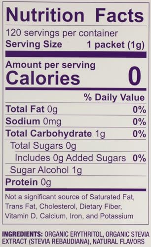 Wholesome Sweeteners Organic Stevia Packets, 75 Count, 1 Case, (Packaging May Vary)