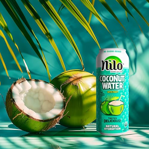 NILO 100% Pure Coconut Water | NO Sugar added | GMO FREE | NOT from Concentrate | 10.8 oz (Pack of 12)