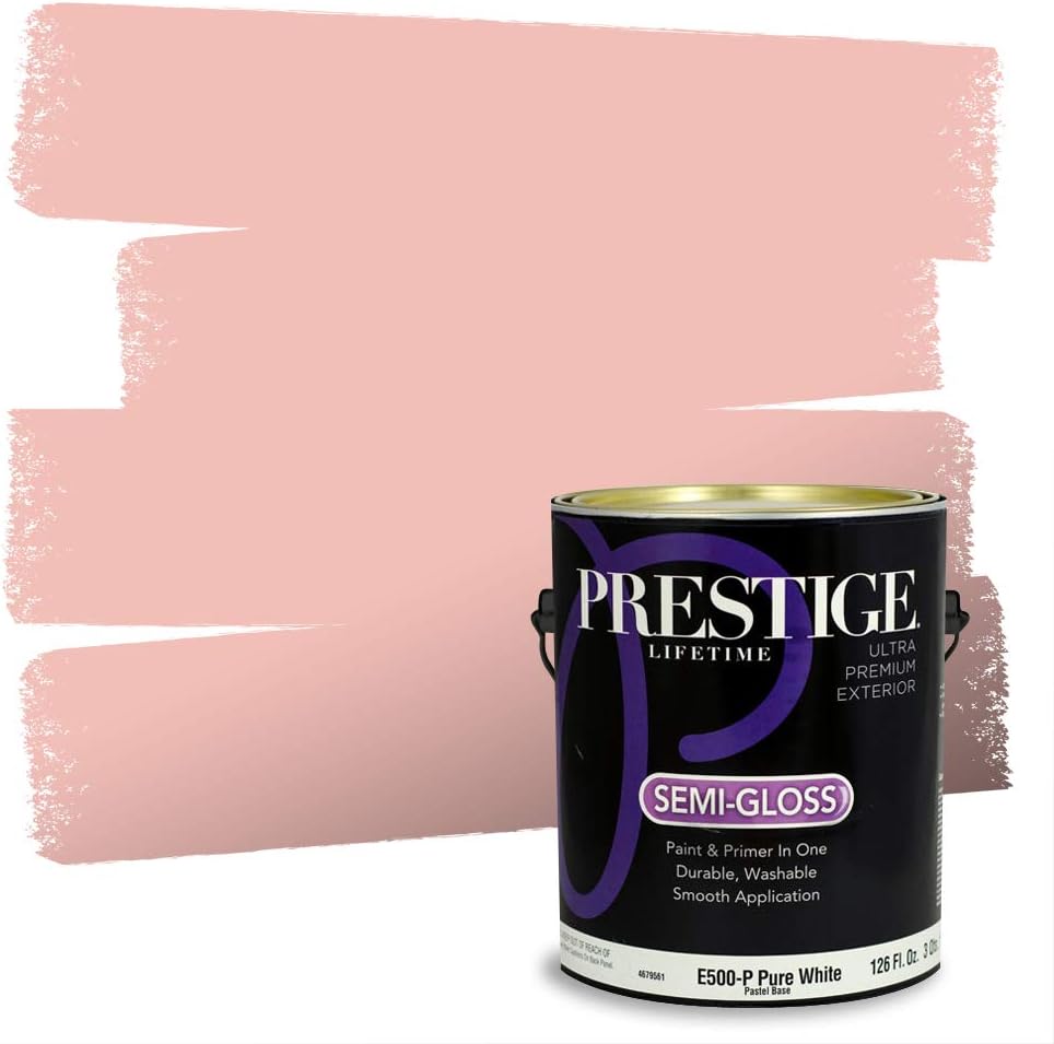 PRESTIGE Paints Exterior Paint and Primer In One, 1-Gallon, Satin, Comparable Match of Sherwin Williams* Real Red*