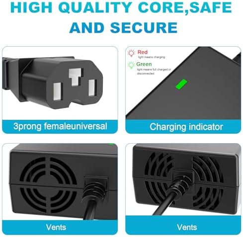 59V 1.8A for 48V 12AH Lead Acid Battery Charger for Electric Bicycle Motor Bike - 3 Holes Plug AC Adapter