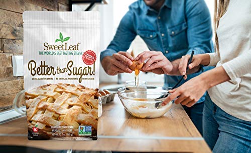 SweetLeaf Better Than Sugar Sweetener Alternative - 12.7 Oz | Powdered Sugar Substitute with Stevia & Erythritol, Use for Frosting, Baking, Coffee, Keto Friendly