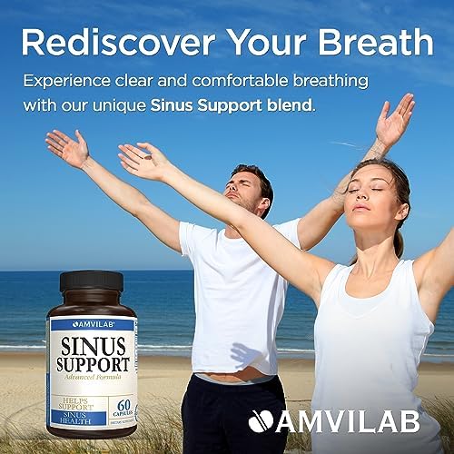 Natural Sinus Support – Serrapeptase, Elder Flower & Sheep Sorrel – Sinus Drainage, Nasal & Allergy Health