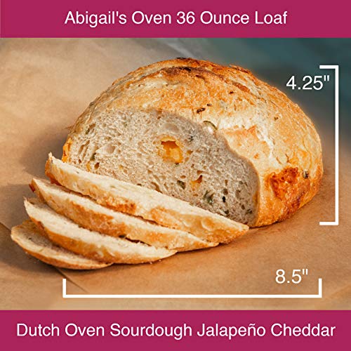 Fresh Sourdough Bread – San Francisco Bakery Style Dutch Oven Jalapeño Cheddar Loaf – Hand-made – Natural – 1 Sliced Artisan Round 36 oz